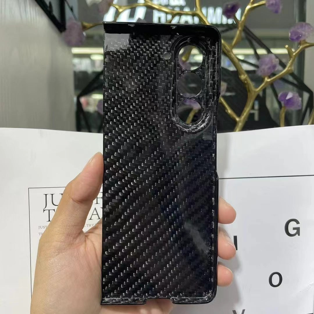 Samsung Galaxy Z Fold 5 Forged Glossy Carbon Fiber Foldable Phone Case