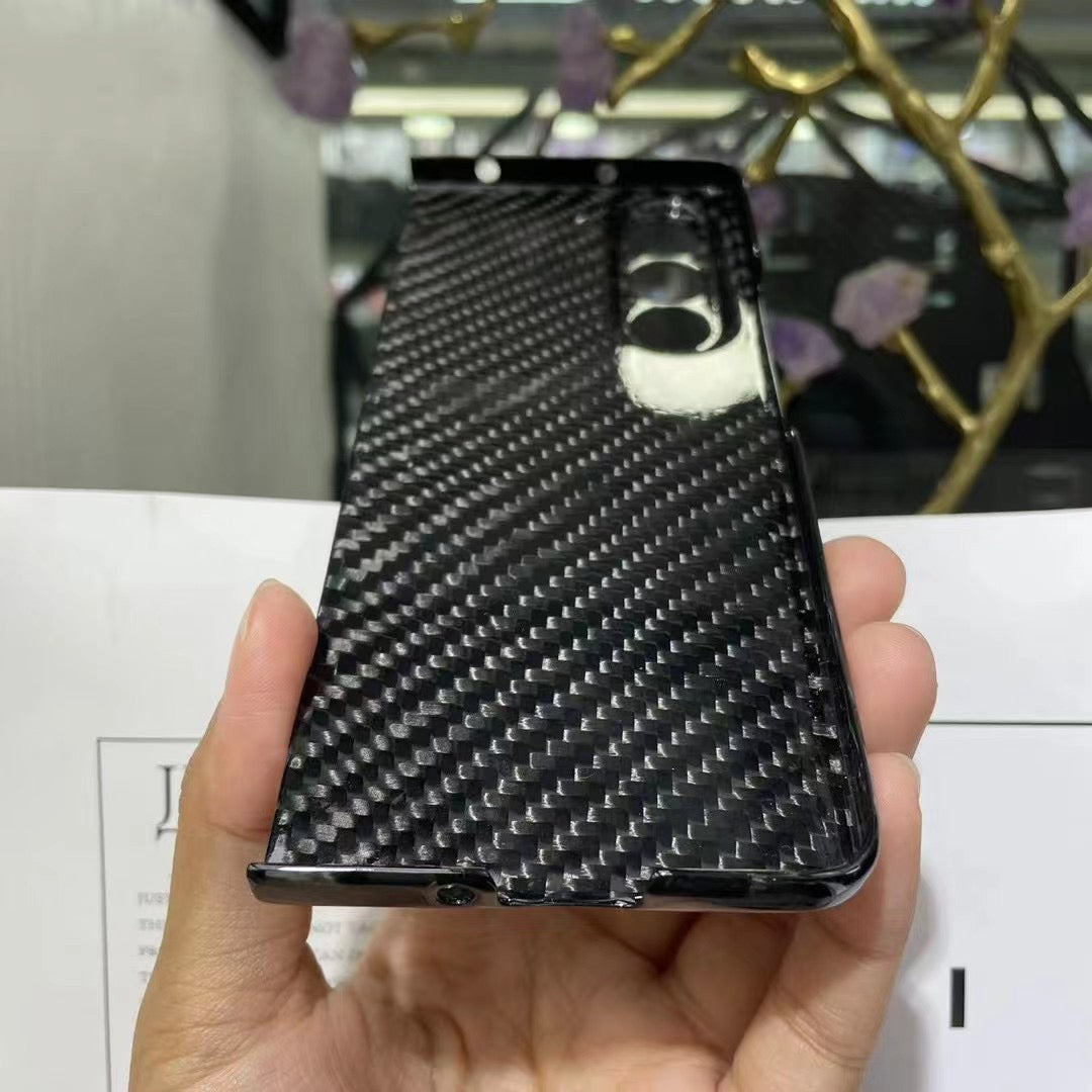 Samsung Galaxy Z Fold 5 Forged Glossy Carbon Fiber Foldable Phone Case